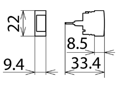 Dimensional drawing 2 Dehn DRL PD 180 Lightning arrester for signal systems
