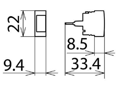 Dimensional drawing 3 Dehn DRL PD 180 Lightning arrester for signal systems