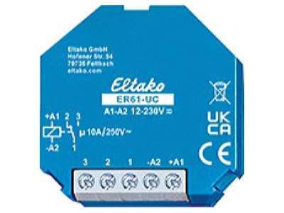 Produktbild 1 Eltako ER61 UC Schaltrelais 1W pot frei 10A 250V