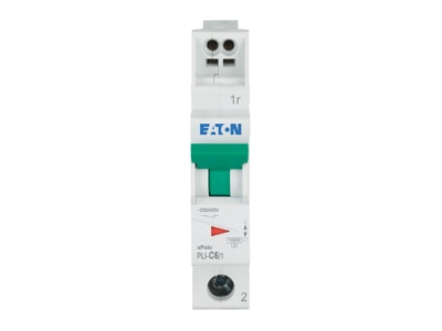 Vorderseite Eaton PLI C6 1 Leitungsschutzschalter C 6A  1p Steckkl 