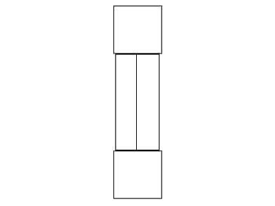 Dimensional drawing Eska 525 617 Miniature fuse fast 1A 5x25 mm