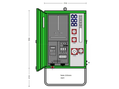 Produktbild Elektra AV 63N A 6211 2 V2 Baustromverteiler