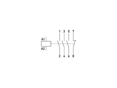 Circuit diagram Doepke HS 3 230AC 40 31 Installation contactor 230VAC 3 NO  1 NC
