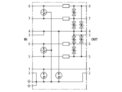 Circuit diagram 2 Dehn BVT RS485 5 Surge protection for signal systems

