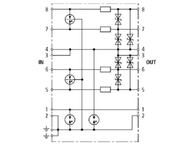 Circuit diagram 3 Dehn BVT RS485 5 Surge protection for signal systems
