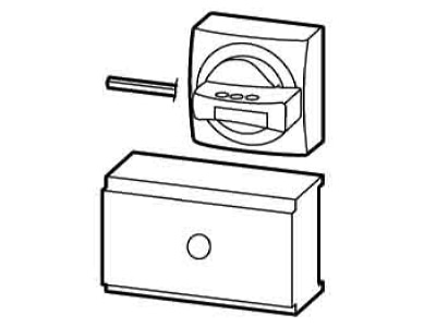 Mazeichnung Eaton NZM2 XHBR Hauptschalterbausatz fuer NZM2 rot