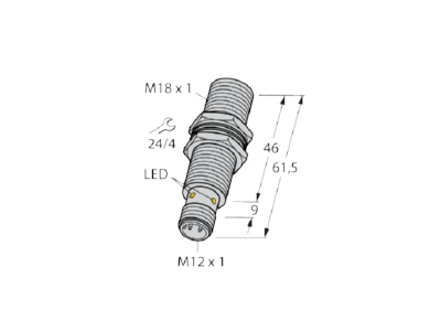 Ma�zeichnung 1 Turck Bi5U M18M VP4X H1141 Sensor induktiv uprox