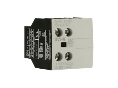 Product image view on the right 2 Eaton DILA XHI20 Auxiliary contact block 2 NO 0 NC
