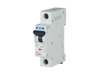 View left 2 Eaton FAZ B63 1 Miniature circuit breaker 1 p B63A
