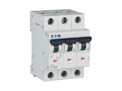 View right 1 Eaton FAZ C0 5 3 Miniature circuit breaker 3 p C0 5A
