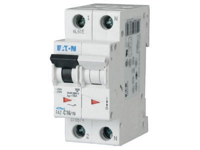 Product image 2 Eaton FAZ C1 1N Miniature circuit breaker 2 p C1A
