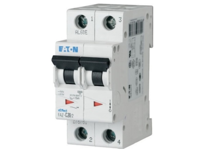 Product image 1 Eaton FAZ C4 2 Miniature circuit breaker 2 p C4A
