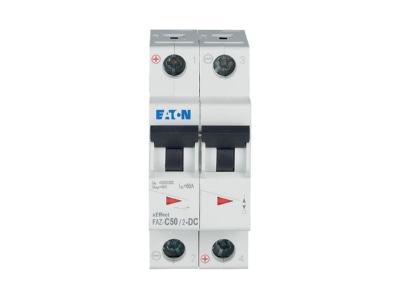 Product image Eaton FAZ C50 2 DC Miniature circuit breaker 2 p C50A
