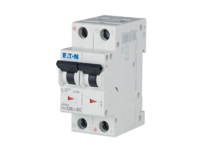 View left 1 Eaton FAZ C50 2 DC Miniature circuit breaker 2 p C50A

