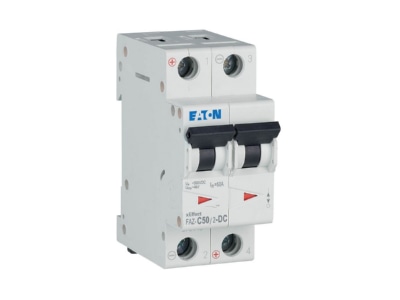 View right 1 Eaton FAZ C50 2 DC Miniature circuit breaker 2 p C50A
