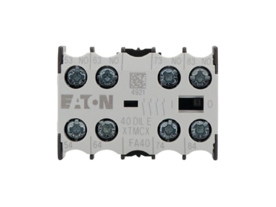 Product image front 1 Eaton 40DILE Auxiliary contact block 4 NO 0 NC
