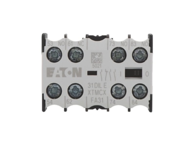 Front view 1 Eaton 02DILEM Auxiliary contact block 0 NO 2 NC
