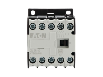 Front view 1 Eaton DILER 40 400V50HZ  Contactor relay 400VAC 0VDC 0NC  4 NO
