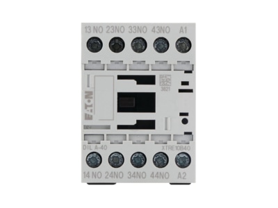 Front view 1 Eaton DILA 40 230V50 60HZ  Contactor relay 230VAC 0VDC 0NC  4 NO
