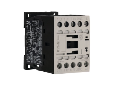 Ansicht rechts 1 Eaton DILM7 01 24V50 60HZ  Leistungsschuetz 1Oe 3kW 400V AC