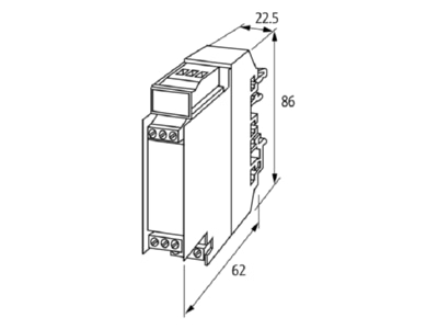 Dimensional drawing Murrelektronik 67063 Diode module
