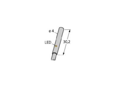 Dimensional drawing Turck Bi1 EH04 AP6X Inductive proximity switch 1mm