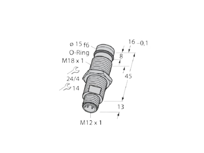 Ma�zeichnung 1 Turck BiD2 G180 AP6  16885 Sensor induktiv H1141 S212 BiD2 G180 AP6 16885