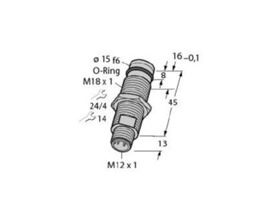 Ma�zeichnung 2 Turck BiD2 G180 AP6  16885 Sensor induktiv H1141 S212 BiD2 G180 AP6 16885