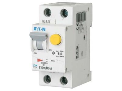Product image 3 Eaton PXK B16 1N 003 A Residual current circuit breaker with line protection B 16A 1p   N  30mA 
