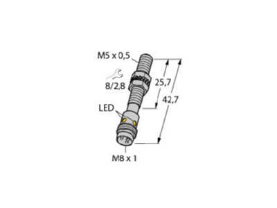 Mazeichnung Turck Bi1 EG05 AP6X V1331 Sensor induktiv 10 30VDC PNP DC