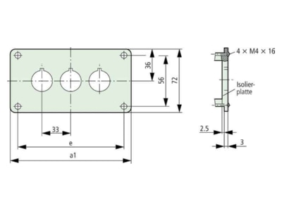Produktbild 1 Eaton M22 E4 Einbautableau f  NOT AUS Taster