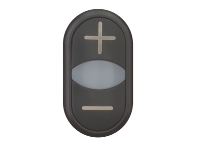 Front view 1 Eaton M22S DDL S X4 X5 Push button actuator black IP66
