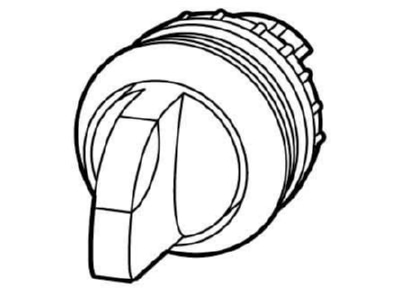 Dimensional drawing Eaton M22 WRLK W Short thumb grip actuator white IP66