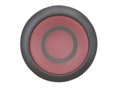 Front view Eaton M22S DL R X0 Push button actuator red IP67 IP69K
