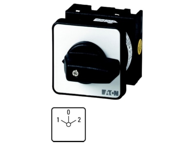 View left Eaton T0 2 8400 EZ Off load switch 2 p 20A