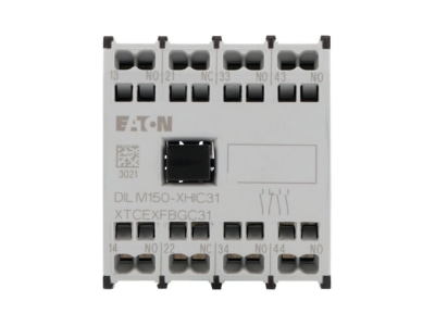 Front view 1 Eaton DILM150 XHIC31 Auxiliary contact block 3 NO 1 NC
