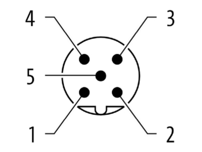 Circuit diagram Murrelektronik 7000 44111 0000000 Circular connector  mounting  without
