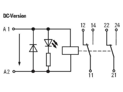 Circuit diagram Weidmueller RCIKITP24VDC2CO LDPB Switching relay DC 22 8   38 4V