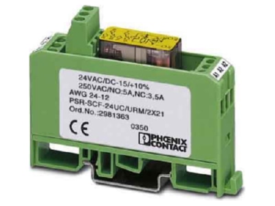 Product image 1 Phoenix PSR SCF 24UC URM2x21 Switching relay AC 24V DC 24V
