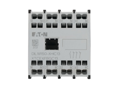Front view 2 Eaton DILM150 XHIC13 Auxiliary contact block 1 NO 3 NC
