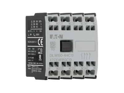 View right 1 Eaton DILM150 XHIC13 Auxiliary contact block 1 NO 3 NC
