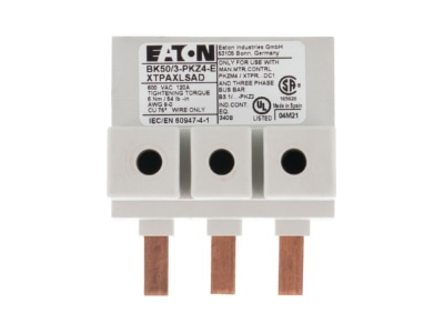 Front view 2 Eaton BK50 3 PKZ4 E Busbar terminal 50mm 
