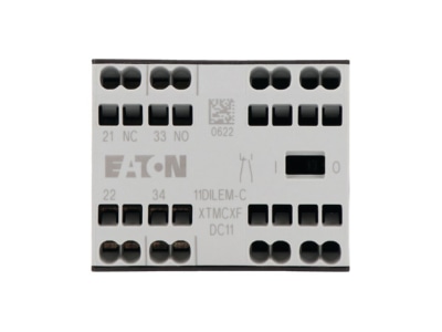 Product image front 1 Eaton 11DILEM C Auxiliary contact block 1 NO 1 NC
