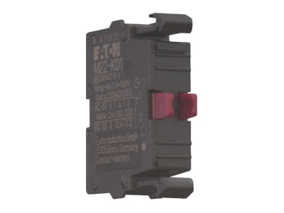 Product image 1 Eaton M22 K01D Auxiliary contact block 0 NO 1 NC

