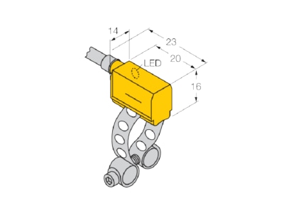 Dimensional drawing 2 Turck BiM PST AP6X Magnet safety proximity switch