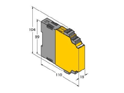 Dimensional drawing 2 Turck IM12 22EX R Switching amplifier