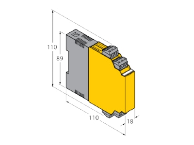 Ma�zeichnung 2 Turck IM35 11EX HI 24VDC Analogsignaltrenner
