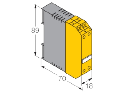 Dimensional drawing 1 Turck MK91 R11 24VDC Level relay conductive sensor
