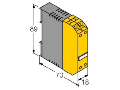 Dimensional drawing 2 Turck MK91 R11 24VDC Level relay conductive sensor