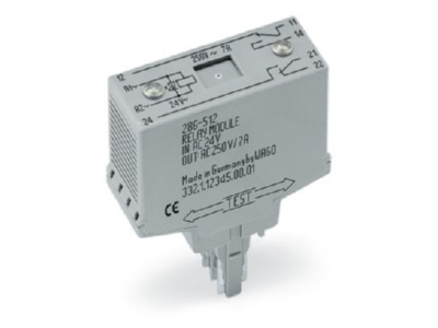 Produktbild WAGO 286 516 Schaltrelais Baustein mit 2 Wechslern  2u   23